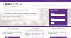 Desktop Screenshot of lambpersonnel.co.uk